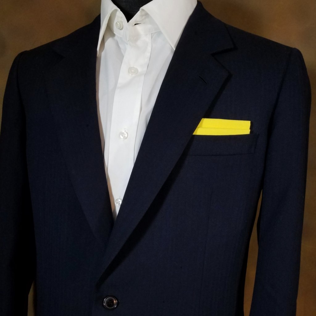 New Yellow 100 Cotton PreFolded Pocket Square Handkerchief Insert